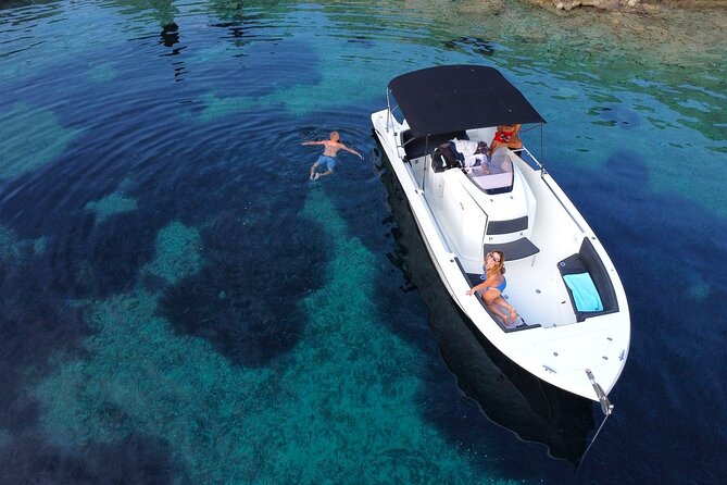 Bespoke private boat tour from Split & Trogir with a local expert - Boat Choice: 22 ft Mid-Size, 24-27 ft Speedboat, or a 33 ft Saxdor