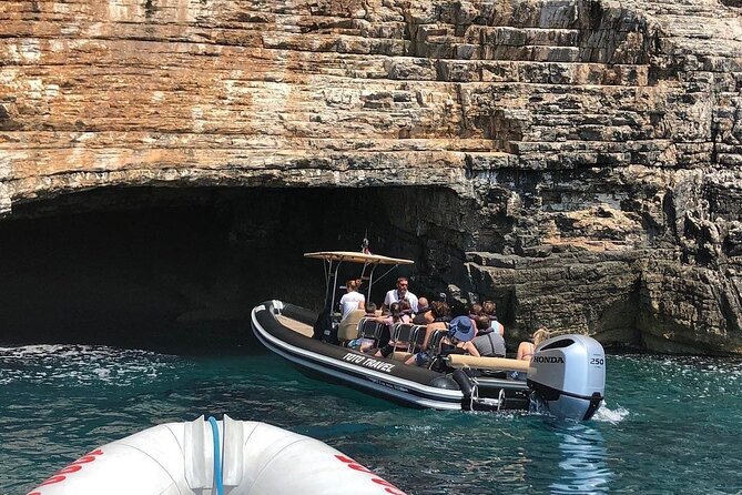 Blue Cave & 6 Islands Speedboat Tour From Split or Podstrana - Vis Island days: Komiža, Limestone Caves, and the Stiniva Bay snorkeling win