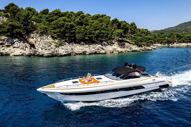 Boat discovery: private one-day Korčula adventure - Elaphiti Islands first: Koločep, Šipan, or Lopud for swimming and snorkeling