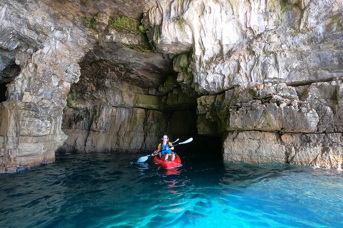 BOAT & KAYAK! Sea Adventure - Snorkeling & Cliff Jumps - A 3 Hour Pula Kayak, Snorkel, and Cliff Jump Mix That Makes Sense