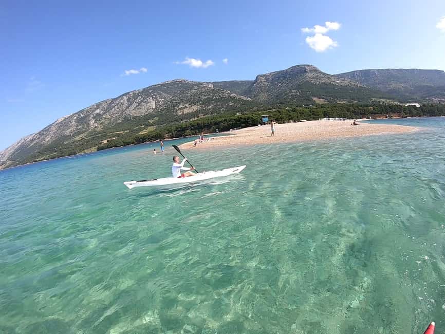 Bol: Zlatni Rat Beach Kayak Tour with Snorkeling - What the 4-6 km Kayak Segment Feels Like
