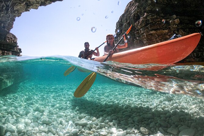 Cave exploring by kayak - Sea Kayak Cave Snorkeling at Cape Kamenjak, Premantura