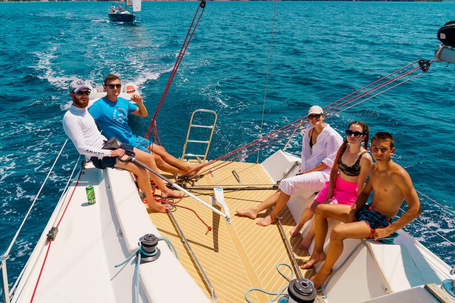 Cres: Sailing Experience Day-Trip - Lubenice beach stop: anchoring into calm water with clear swimming