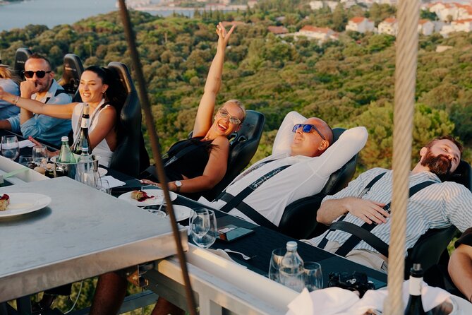 Dinner in the Sky Dubrovnik - Dine 50m above ground - The Sunset Dinner rotation: timing, sky color, and photo chances
