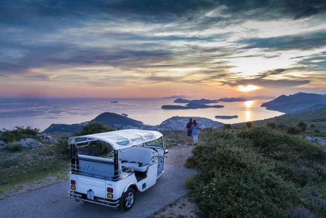 Dubrovnik E-Tuk Tuk Sunset Tour to Mount Srd - Stop 1 at Most Dr. Franja Tudmana: bridge and port views plus a fast primer