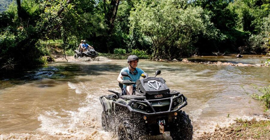 Dubrovnik: Kojan Koral ATV Quad Safari with transport - Four terrains in Konavle, from Ljuta river to wetlands and rocky reserve