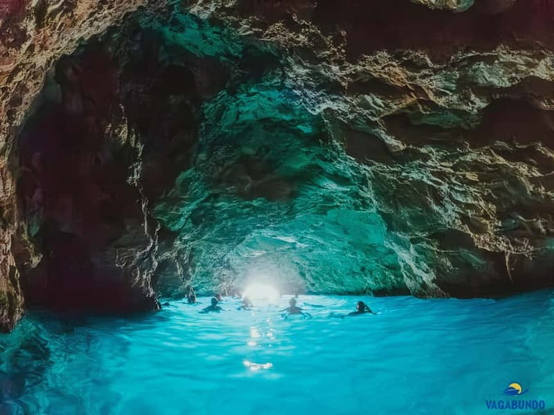 Dubrovnik: Morning Blue Cave speedboat tour with drinks - The Three Green Caves on Koločep: small stops, lots of water time