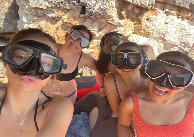 From Split: Blue Cave, Hvar, Mamma Mia, 5 Islands boat Tour - A Speedboat Day With Shade, Not Banana Seats