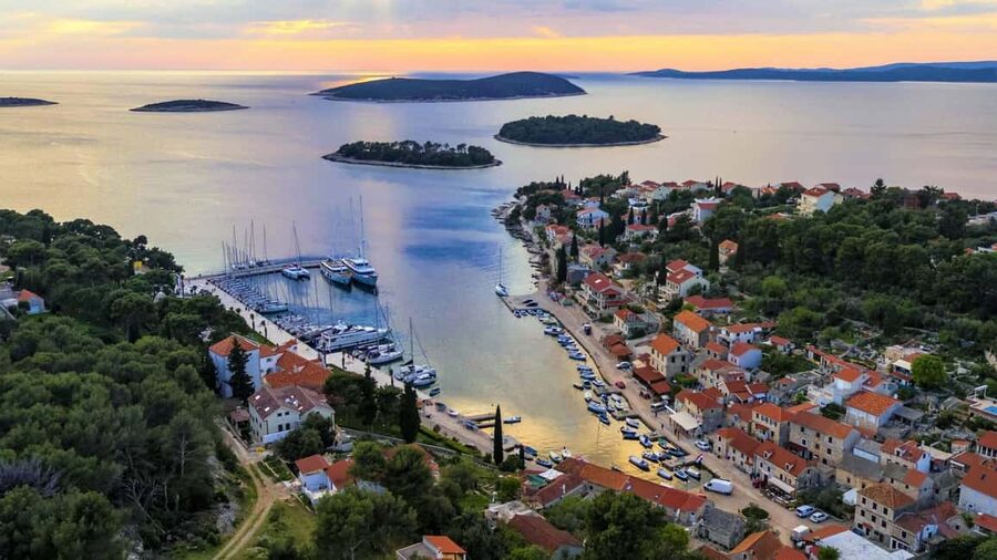 From Split: Blue Lagoon and 3 Island Boat Tour - The Krknjaši Bay Blue Lagoon start from Split
