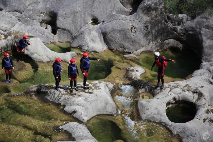 From Split: Canyoning on the Cetina River - Optional Jumps Off Rocks: How to Take the Scary Part Under Control