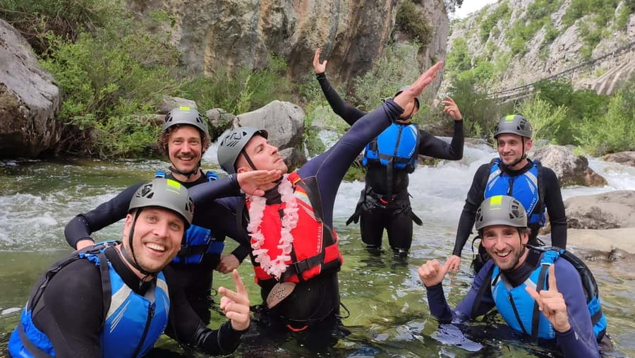 From Split/Omiš: Canyoning Cetina River + Free Photos/Video - Reaching the 50m Waterfall Section