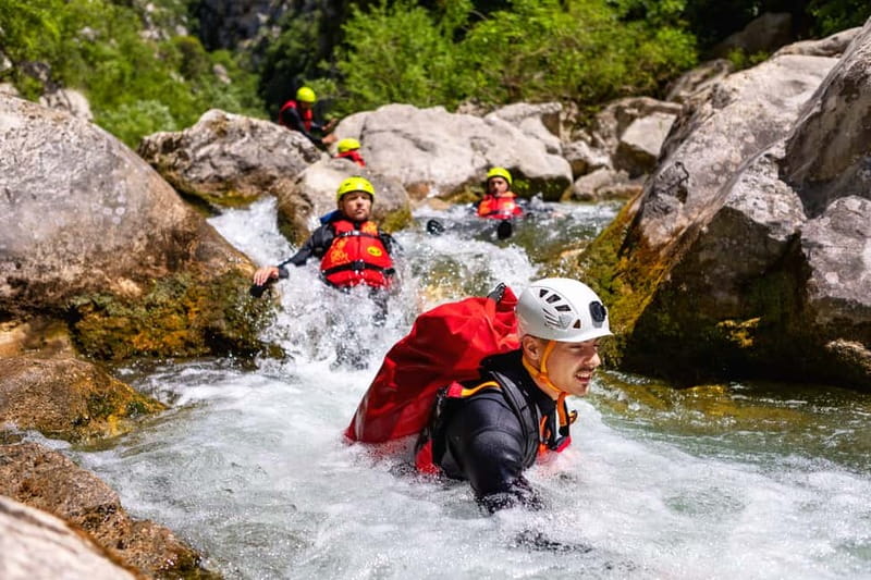 From Split/Šestanovac: Canyoning on Cetina River - The 15-Minute Hike Down: Where Cetina Starts to Feel Real