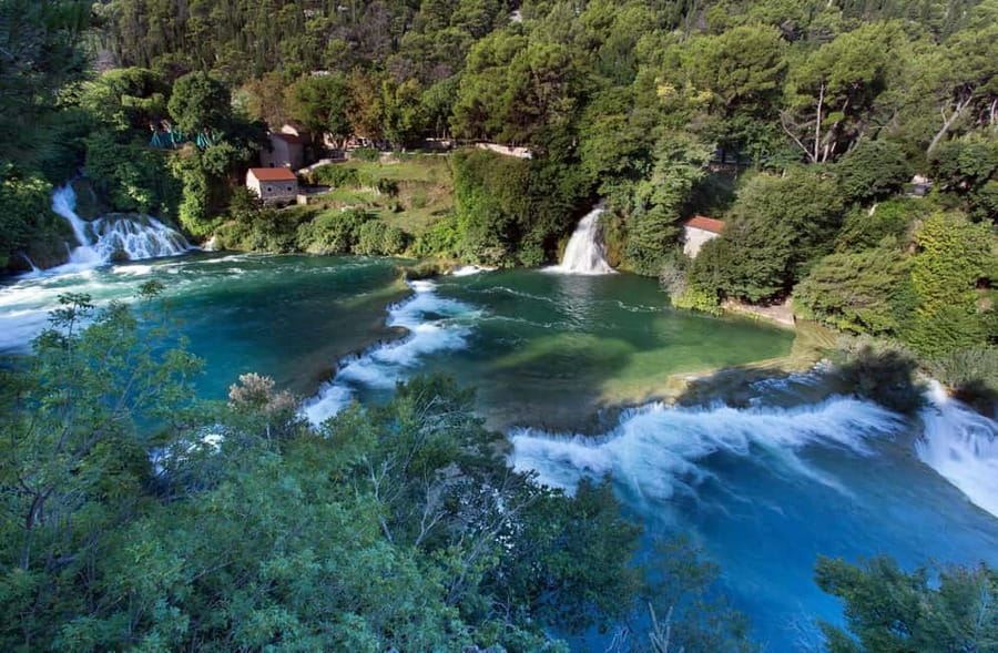From Split & Trogir: Krka Waterfalls and Primošten - Leaving Split or Trogir with scenery you can enjoy