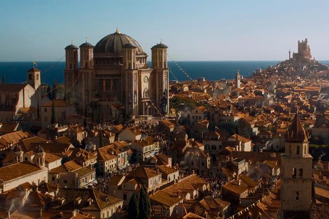 Game of Thrones Extended Tour with Swords and Props - Church of St. Ignatius: Walk of Shame stairs and a props moment