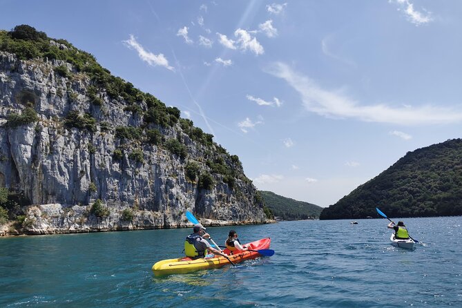 Kayaking Experience in Lim Bay Sea in The Croatian Fjord - The 4-Hour Flow: Pickup, Paddling, Beach Break, Back Again