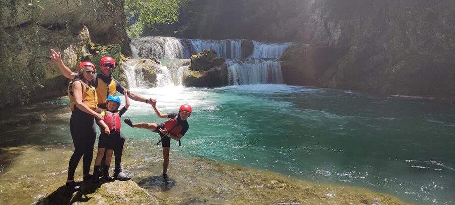 Kayaking Mreznica Waterfalls in Natural Monument - Mreznica River Waterfalls, the kind you can paddle into