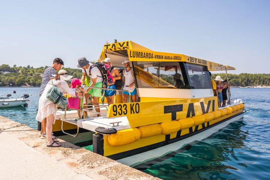 Korčula 3 ISLAND CATAMARAN TOUR Badija - Vrnik - Stupe - The catamaran experience: comfort, views, and included snorkeling gear