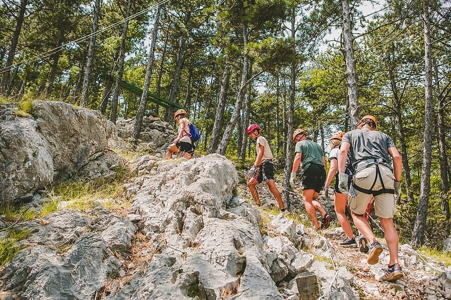 Krk Island: Ziplining Tour - Meeting near Glagolitic Alley and getting zipped up
