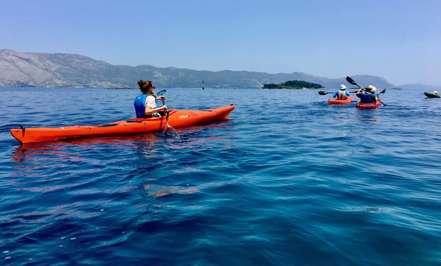 Lumbarda: Half-Day Kayaking and History with Wine delight - Badija Island, the Franciscan Monastery, and Deer You Can Spot