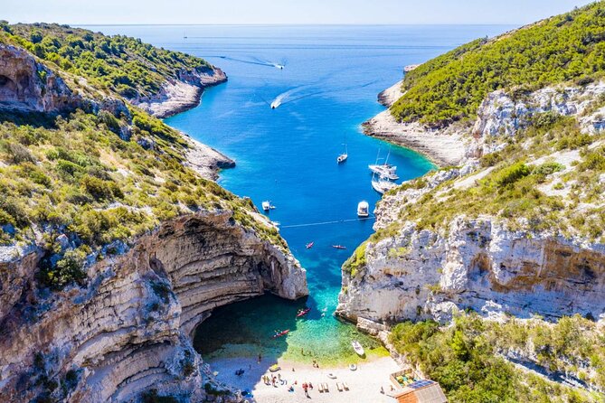 Luxury Blue Cave & 5 Islands Tour from Split - Vis, Stiniva Bay, and Budikovac: the middle of the day is where you win