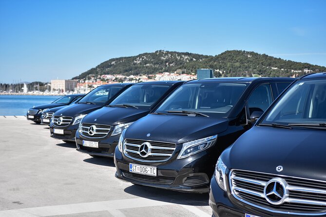 Luxury private transfer: Split airport to Split - The Mercedes Ride: E-Class Comfort or V-Class Space for 7