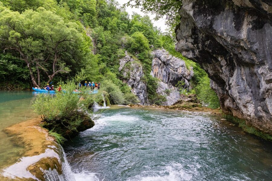 Mrežnica Waterfalls Kayaking | Slunj - Rastoke - Plitvice - Break time on the river, swimming, and photo stops
