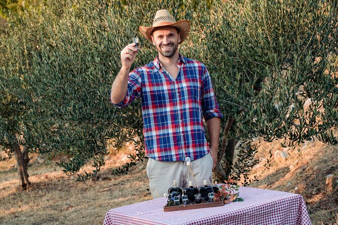 Olive farm & village - White wine and homemade sweets: finishing with a view and a full table