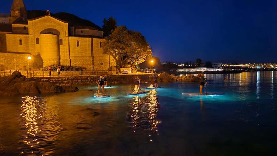 Opatija: Guided SUP Paddleboarding Adventure at Night - Slatina Beach start: where the night SUP actually begins