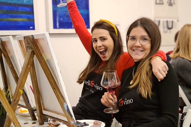Painting party at Art Bottega - Paint & Wine Studio in Rijeka - The wine setup that makes people talk (and laugh)