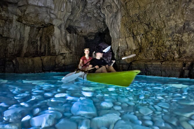 Private kayak tour: Explore the caves and turquoise bays in Pula - Entering Pula by Kayak at Big Mama Beach