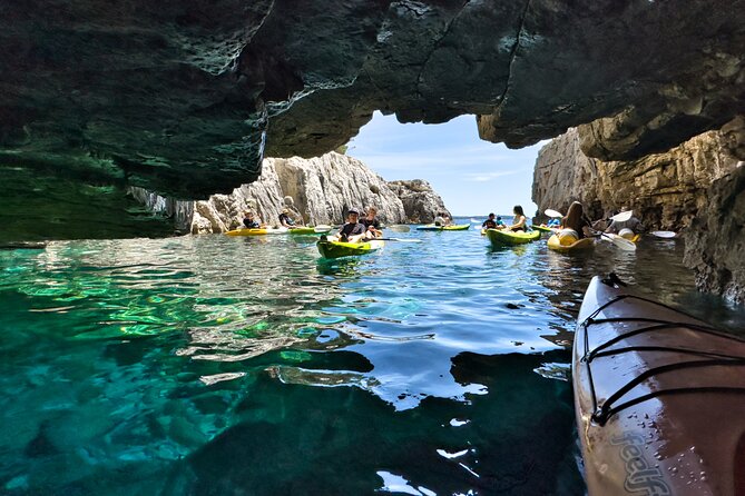 Private kayak tour: Explore the caves and turquoise bays in Pula - Snorkeling for fish, crabs, and octopus in clear water