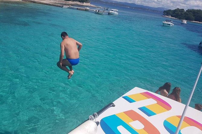 Private Luxury Boat tour for 12 from Split, Brac, Trogir, Hvar - Budikovac Island swim time: protected water and turquoise vibes