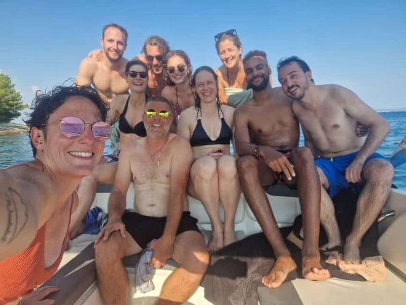 Private speedboat adventure to Zadar Islands with drinks - Stop 1: the secluded beach time for photos, walking, and swimming