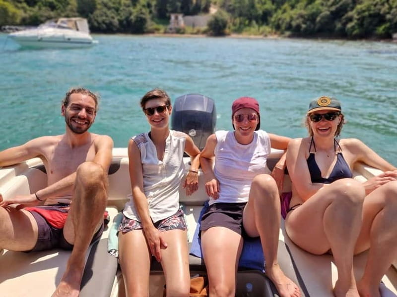 Private speedboat adventure to Zadar Islands with drinks - Stop 2: Preko on Ugljan for swimming, snorkelling, and viewpoints