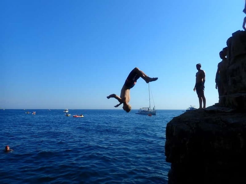 Pula: Sea Adventure – Boat, Kayak, Snorkeling & Cliff Jumps - The Sea-Only Canyon and Rocky Passageways You Can’t Get from Land