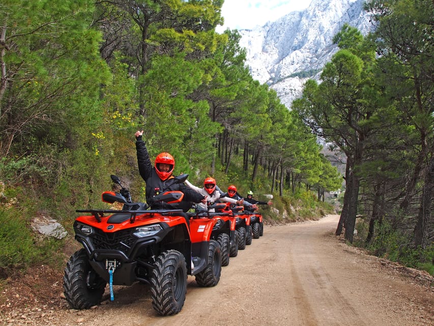 Quad Tour to Makarska Riviera offroad Adventure - Stop-by-stop: 80 minutes of trails, a lodge break, then another hour of riding