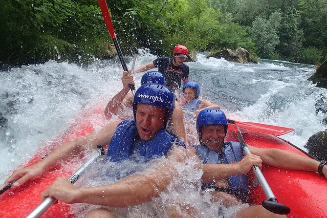 Rafting on the River Cetina from Omis Croatia - 10 km down the Cetina: calm sections, rapids, and the swim stops