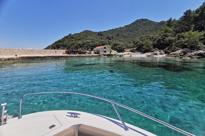 Rent a luxury speed boat for great fun on this Elaphiti Islands tour - Lopud Island: Beaches, Old Stones, And The Temple Of Sun