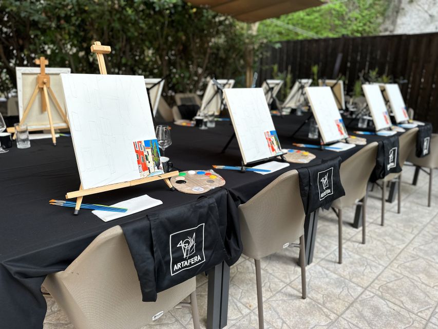 Rovinj: Artafera painting workshops - Paint, wine & more - The 150-minute flow: from blank canvas to a take-home souvenir