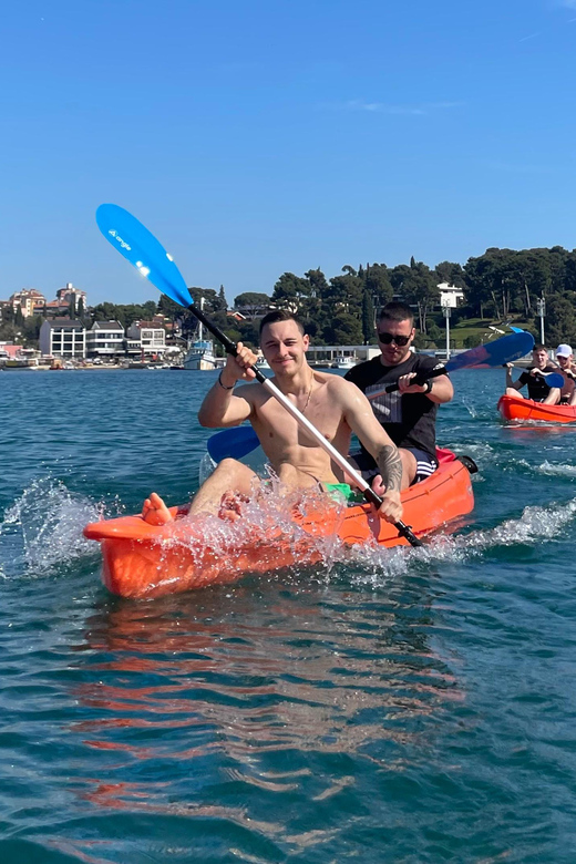 Rovinj: BUBA-KAYAK TOURS, snorkeling, cliff jupming&drinks - St. Catherine Island beach time, where swimming and snorkeling actually happen