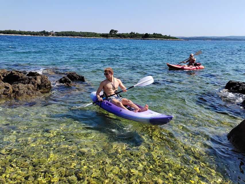 Rovinj: Golden Cape Desert Islands Kayak & Snorkeling Tour - Your first paddling: safety talk, relaxed rhythm, and how the guide helps