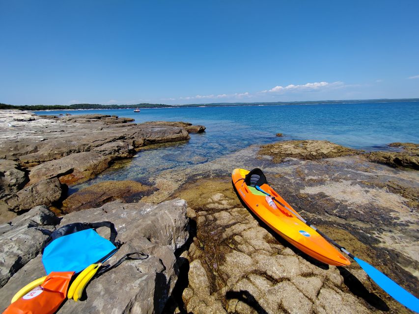 Rovinj: Golden Cape Desert Islands Kayak & Snorkeling Tour - Snorkeling and marine life: what you should expect from the water time