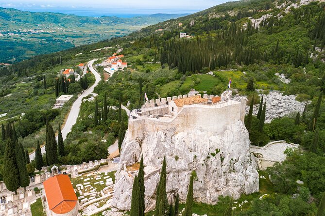 Rural Biking & Wine Tasting Tour in Dubrovnik - Sokol Grad fortress: calm walking after a short bike ride