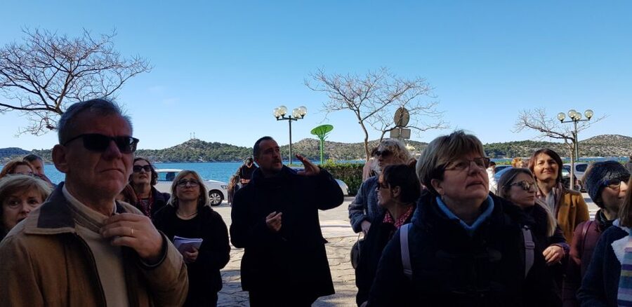 Šibenik: Medieval Night Walking Tour - Oldest street, stairs, and the column of shame