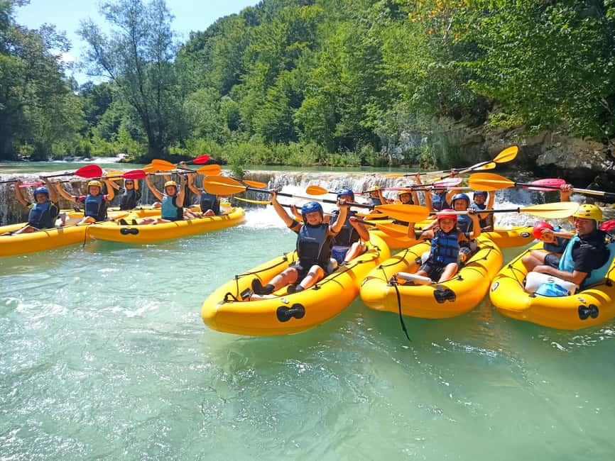 Slunj: Upper Mreznica River Kayaking Adventure - The 4-hour flow: briefing, transfer, break, then 2.5 hours of real paddling