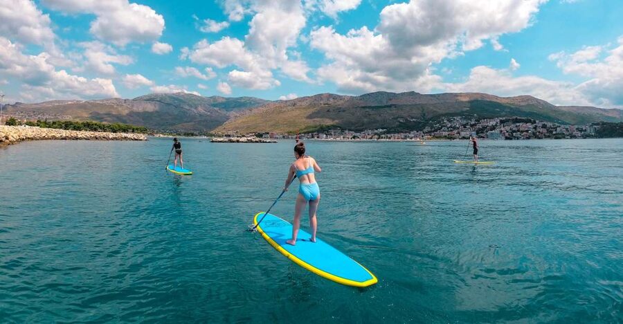 Split: Adriatic Sea and River Stand-Up Paddleboard Tour - Stobreč pickup at Hotel Briig, then out to quiet water fast