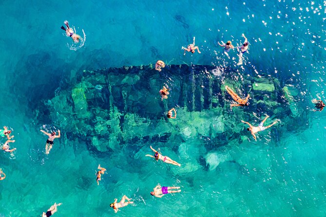 Split: Blue Lagoon, 3 Island Boat Tour & Mediterranean Lunch - Snorkeling and the sunken-ship moment, when conditions allow