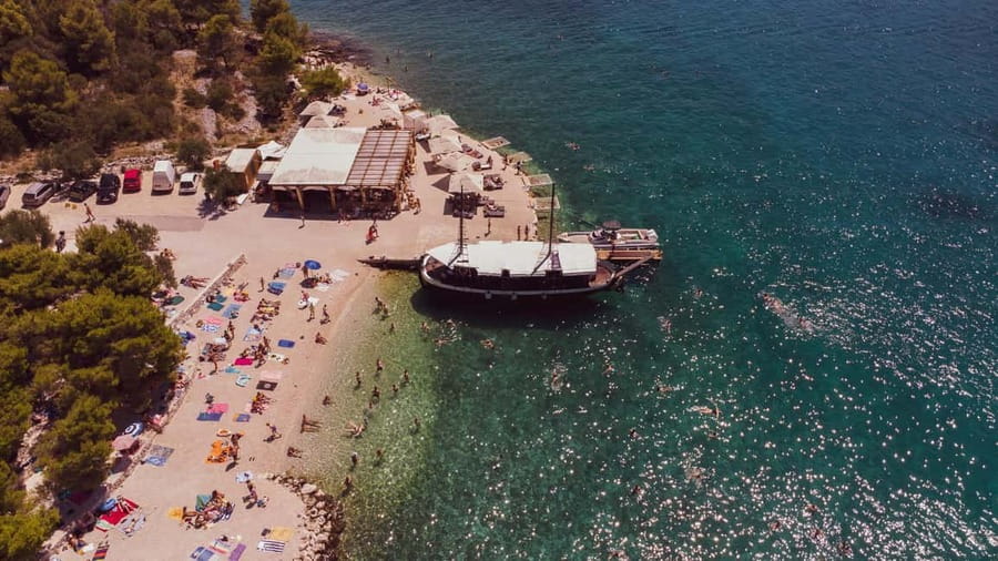 Split: Blue Lagoon & 3 Islands Tour with Lunch & Hidden Bay - Ciovo Island stop at Borko Beach: lunch, beach time, and late-day timing