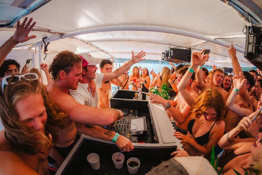 Split: Blue Lagoon Boat Party with Slide, Dj and After Party - Sun, shots, and DJ energy on the first yacht ride
