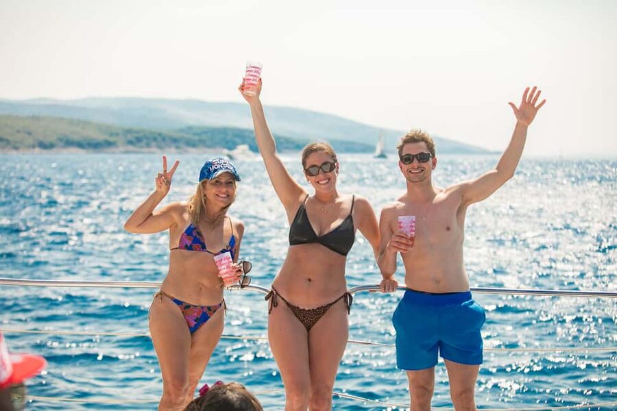 Split: Blue Lagoon & Trogir Boat Tour with Lunch and Drinks - The Sail Back to Split With Music and a Good Vibe
